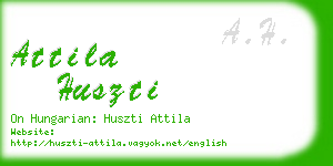 attila huszti business card